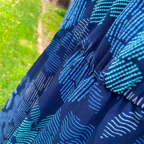 Blue Floral Dress With Slip!! - Picture 5 of 8